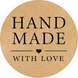 Етикетка кругла ⌀50 мм &laquo;Handmade 01&raquo; (250 шт/рулон)