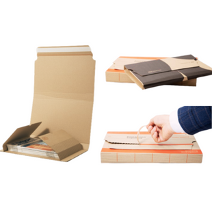 Упаковка для книг 290х250х60 мм Book-mailer Box самозбірна самоклеюча з відривною стрічкою