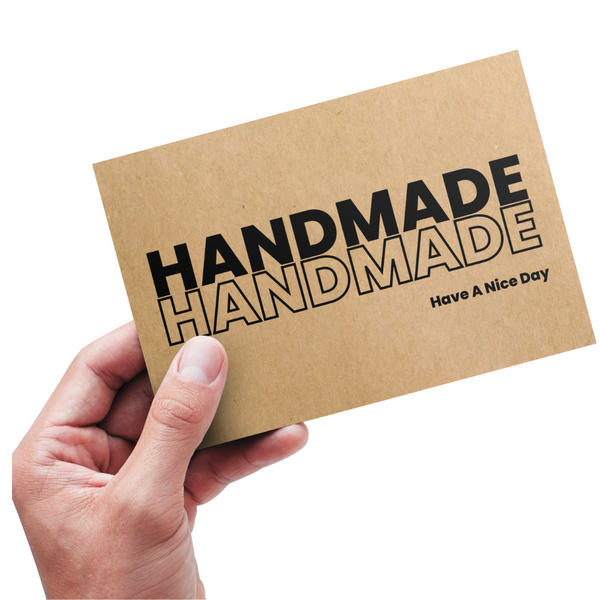 Етикетка крафт 100х150 мм &laquo;Handmade 02&raquo; (100 шт/рулон)