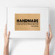 Етикетка крафт 100х150 мм &laquo;Handmade 02&raquo; (100 шт/рулон)