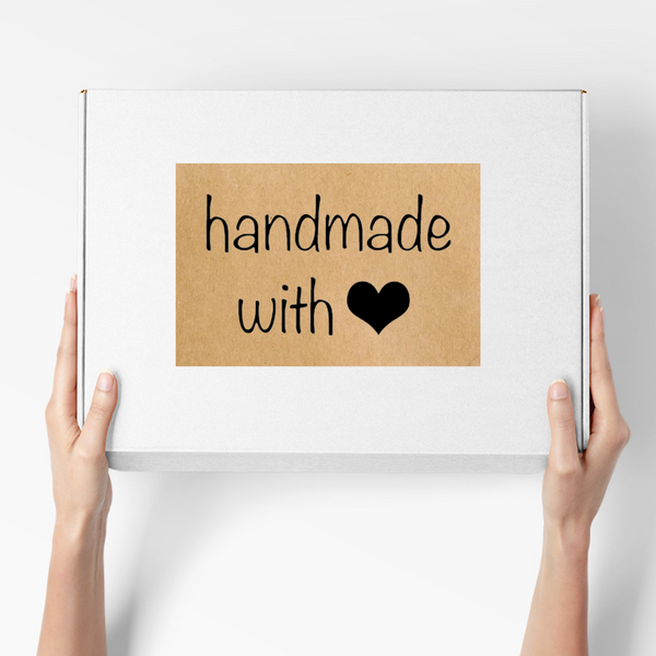 Етикетка крафт 100х150 мм &laquo;Handmade 04&raquo; (100 шт/рулон)