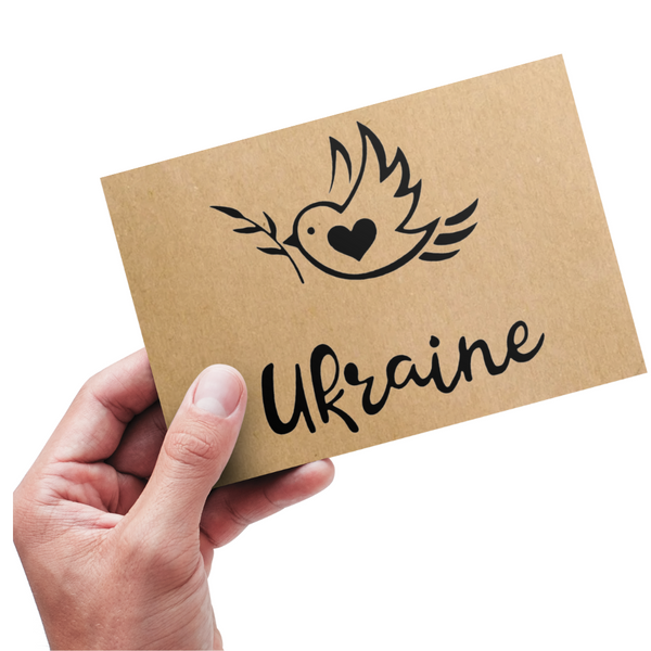 Этикетка крафт 100х150 мм &laquo;Ukraine Bird&raquo; (100 шт/рулон)