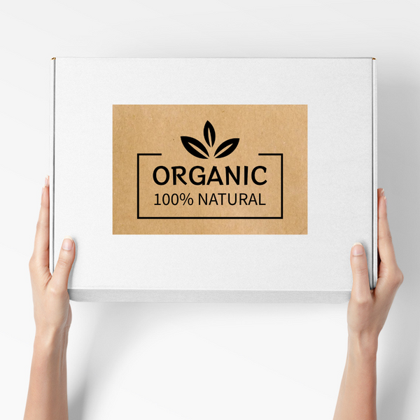 Етикетка крафт 100х150 мм &laquo;Organic​​​​​​​&raquo; (100 шт/рулон)