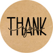 Этикетка круглая ⌀50 мм &laquo;Thank You 03&raquo; (250 шт/рулон)