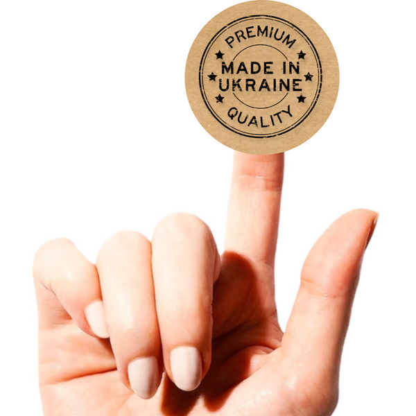Этикетка круглая ⌀50 мм &laquo;Made in Ukraine 04&raquo; (250 шт/рулон)