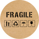 Этикетка круглая ⌀50 мм &laquo;Fragile&raquo; (250 шт/рулон)