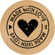 Этикетка круглая ⌀50 мм &laquo;Made with love 05&raquo; (250 шт/рулон)