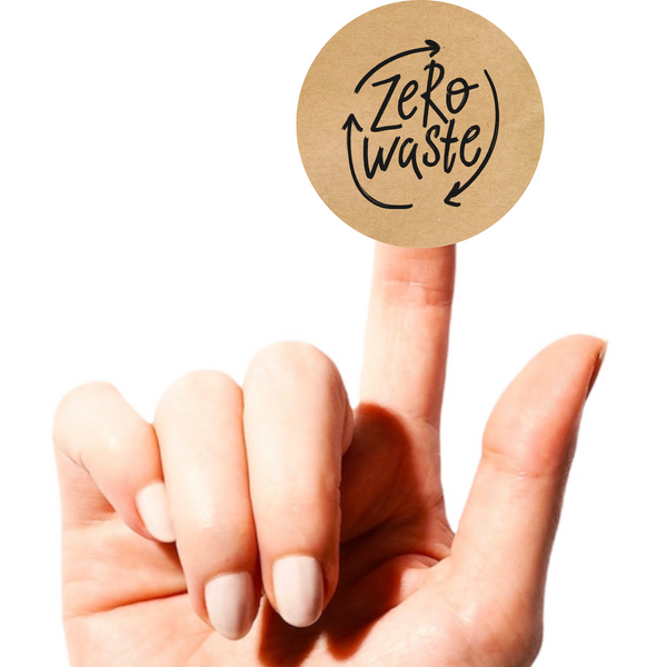 Этикетка круглая ⌀50 мм &laquo;Zero Waste 02&raquo; (250 шт/рулон)